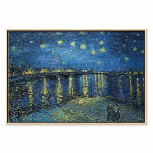 Vincent van Gogh billede på lærred - Stjernenat over Rhône