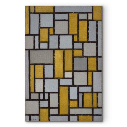 Piet Mondrian lærredsbillede - Komposition med gitter 13