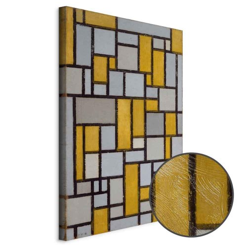 Piet Mondrian lærredsbillede - Komposition med gitter 13