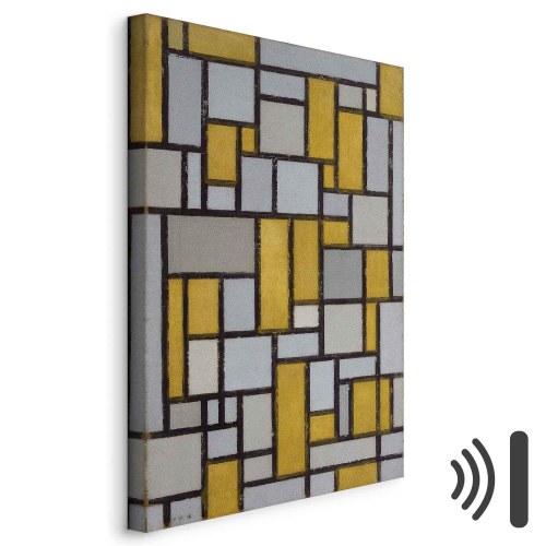 Piet Mondrian lærredsbillede - Komposition med gitter 13