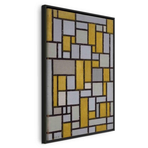 Piet Mondrian lærredsbillede - Komposition med gitter 13