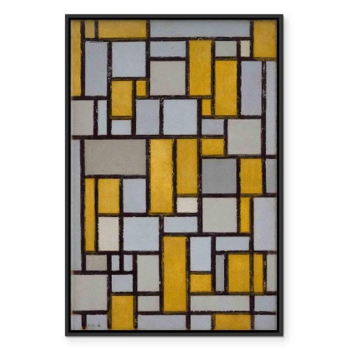 Piet Mondrian lærredsbillede - Komposition med gitter 13