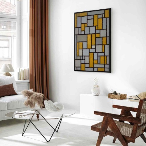 Piet Mondrian lærredsbillede - Komposition med gitter 13