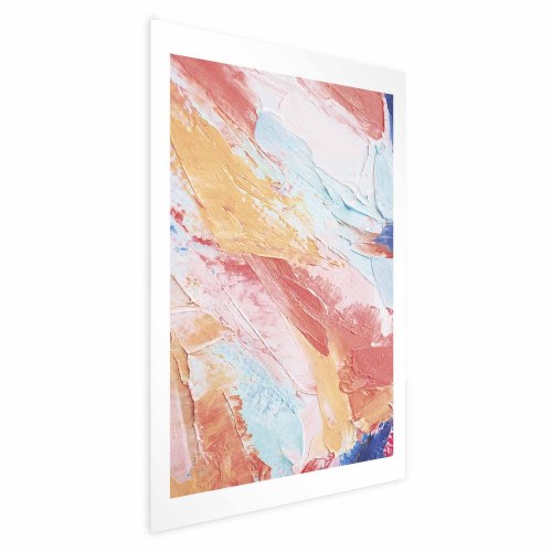 Abstrakt plakat - Farverig harmoni i pastelfarver