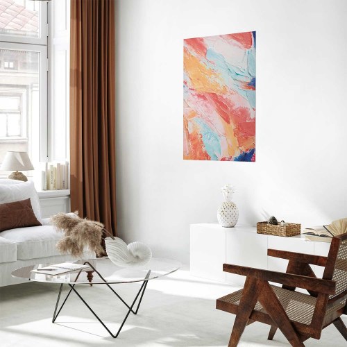 Abstrakt plakat - Farverig harmoni i pastelfarver