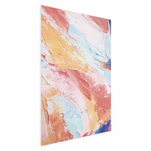 Abstrakt plakat - Farverig harmoni i pastelfarver