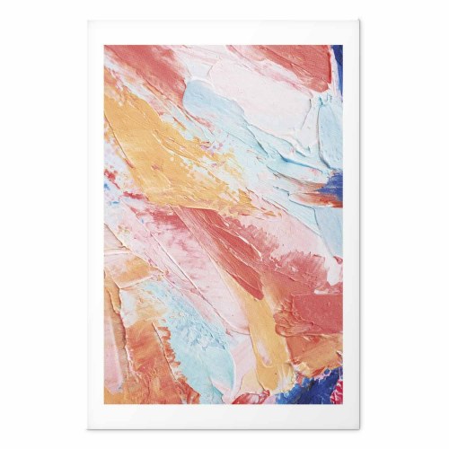 Abstrakt plakat - Farverig harmoni i pastelfarver