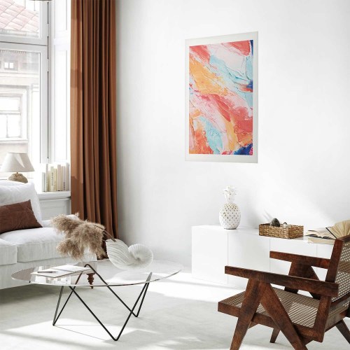 Abstrakt plakat - Farverig harmoni i pastelfarver