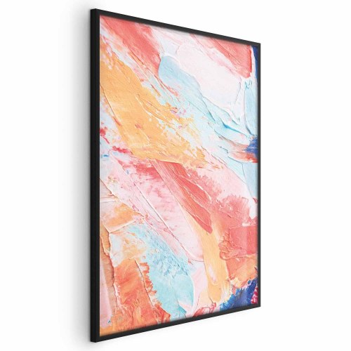 Abstrakt plakat - Farverig harmoni i pastelfarver