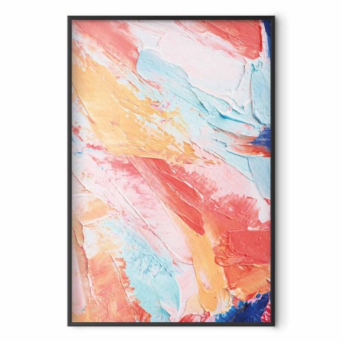 Abstrakt plakat - Farverig harmoni i pastelfarver