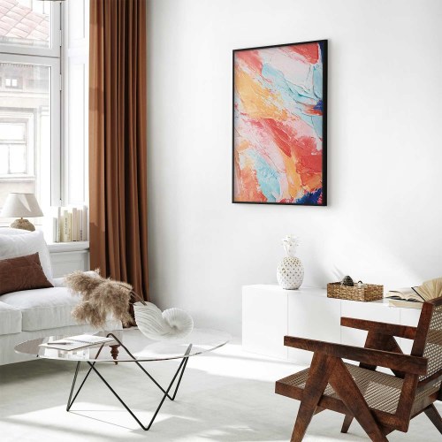 Abstrakt plakat - Farverig harmoni i pastelfarver
