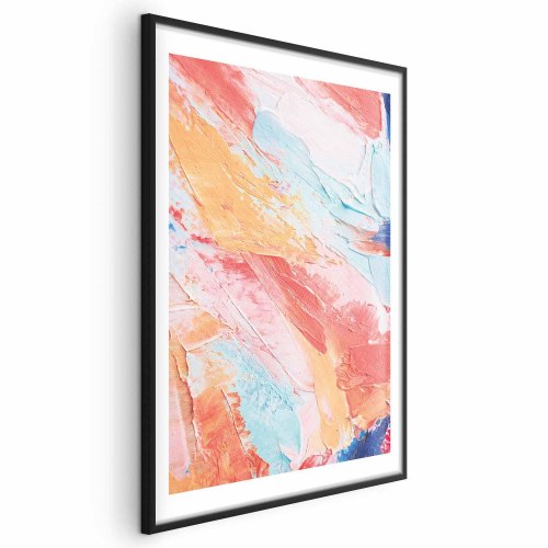 Abstrakt plakat - Farverig harmoni i pastelfarver