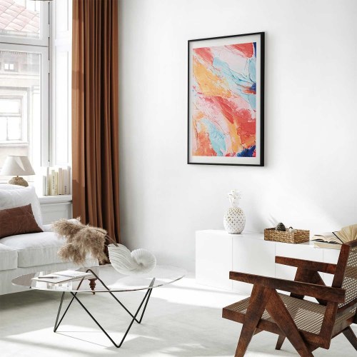 Abstrakt plakat - Farverig harmoni i pastelfarver