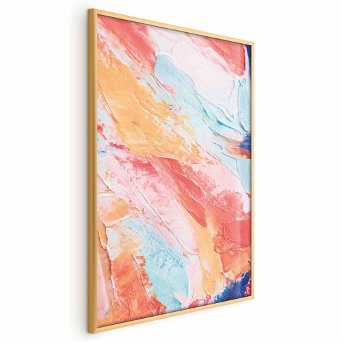 Abstrakt plakat - Farverig harmoni i pastelfarver