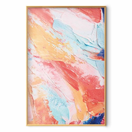 Abstrakt plakat - Farverig harmoni i pastelfarver