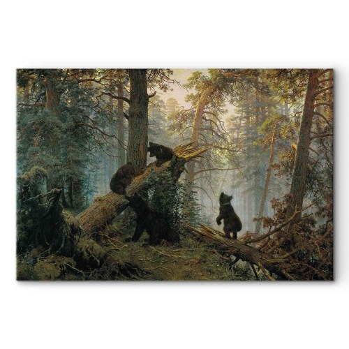 Ivan Shishkin billede på lærred - Morgen i en fyrreskov