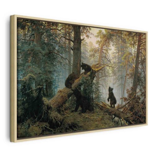 Ivan Shishkin billede på lærred - Morgen i en fyrreskov