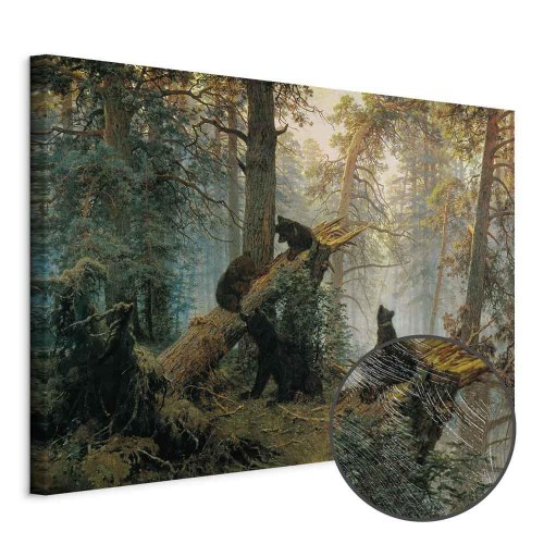 Ivan Shishkin billede på lærred - Morgen i en fyrreskov