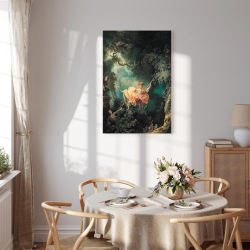 Jean-Honoré Fragonard Gyngen billede på lærred