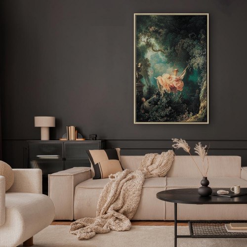 Jean-Honoré Fragonard Gyngen billede på lærred