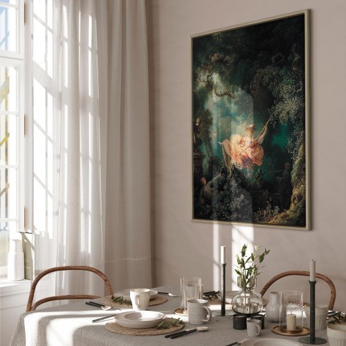 Jean-Honoré Fragonard Gyngen billede på lærred