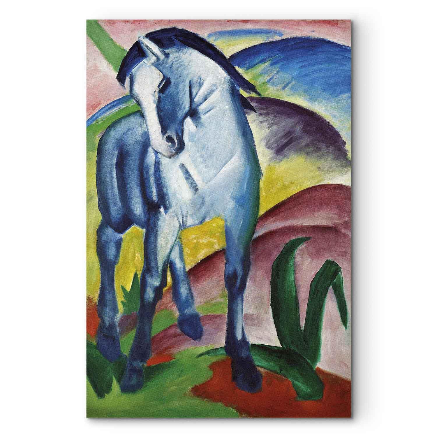 Franz Marc - Blå Hest billede på lærred - 40 x 60 cm - Premium Print