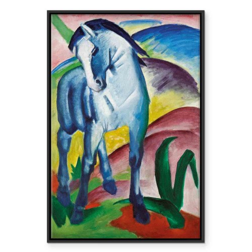 Franz Marc - Blå Hest billede på lærred