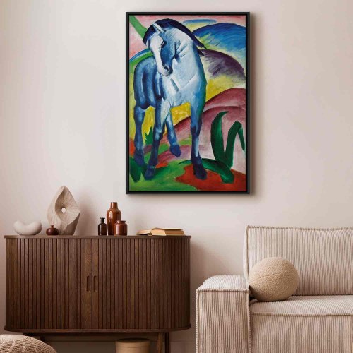 Franz Marc - Blå Hest billede på lærred