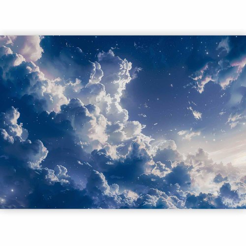 Fototapet med stjernehimmel og skyer