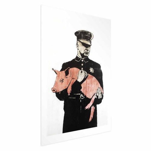 Gadekunst plakat - Politigris