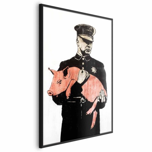 Gadekunst plakat - Politigris