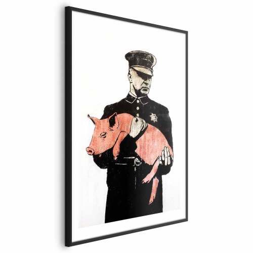 Gadekunst plakat - Politigris