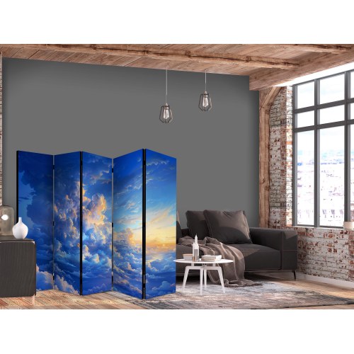 5-panels skærmvæg med himmel og skyer 225 x 172 cm