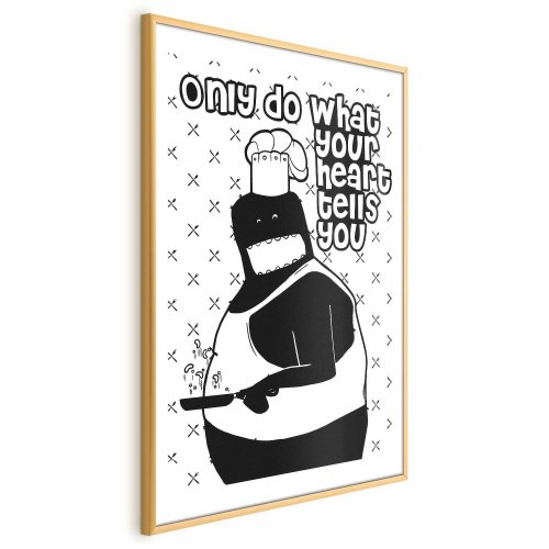 Citatplakat - Gør kun det, dit hjerte fortæller dig