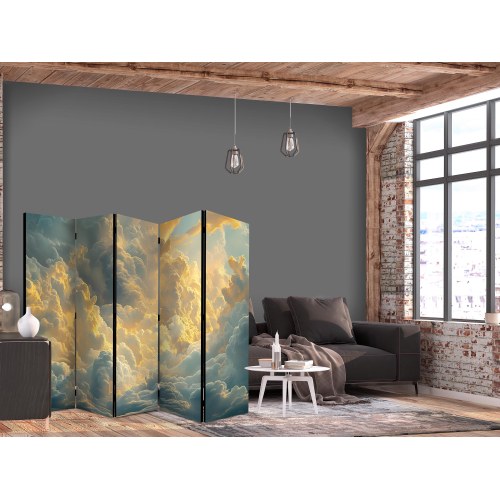 Skærmvæg med skymotiv - Dagens sidste åndedrag i aftenlysets skær, 225 x 172 cm