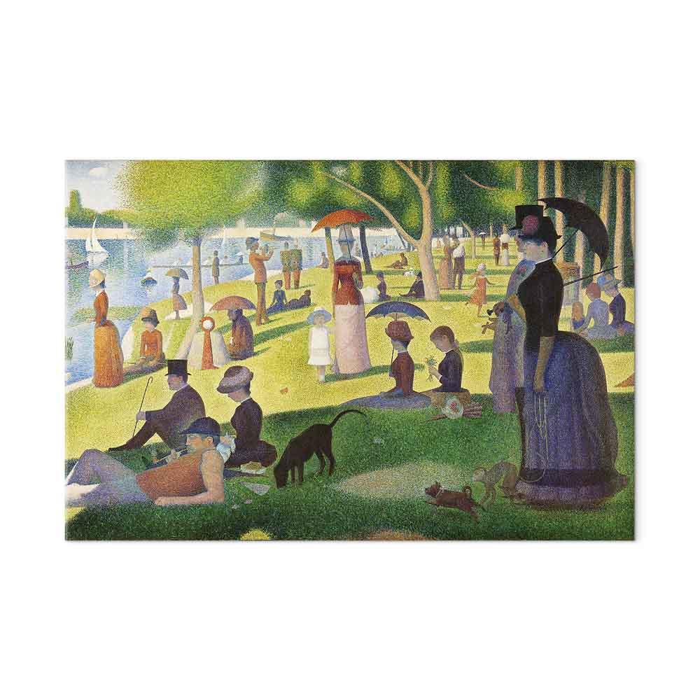 Georges Seurat lærredsbillede - Søndag eftermiddag på øen La Grande Jatte - 90 x 60 cm - Akustisk