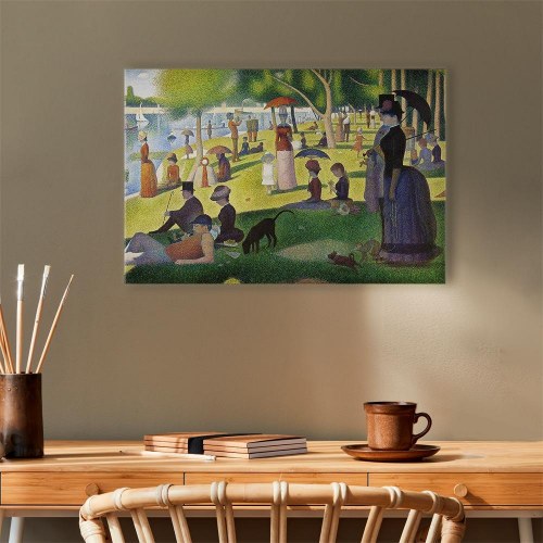 Georges Seurat lærredsbillede - Søndag eftermiddag på øen La Grande Jatte