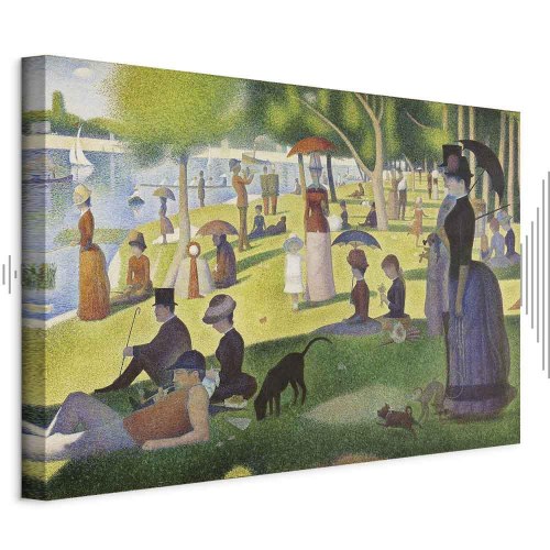 Georges Seurat lærredsbillede - Søndag eftermiddag på øen La Grande Jatte