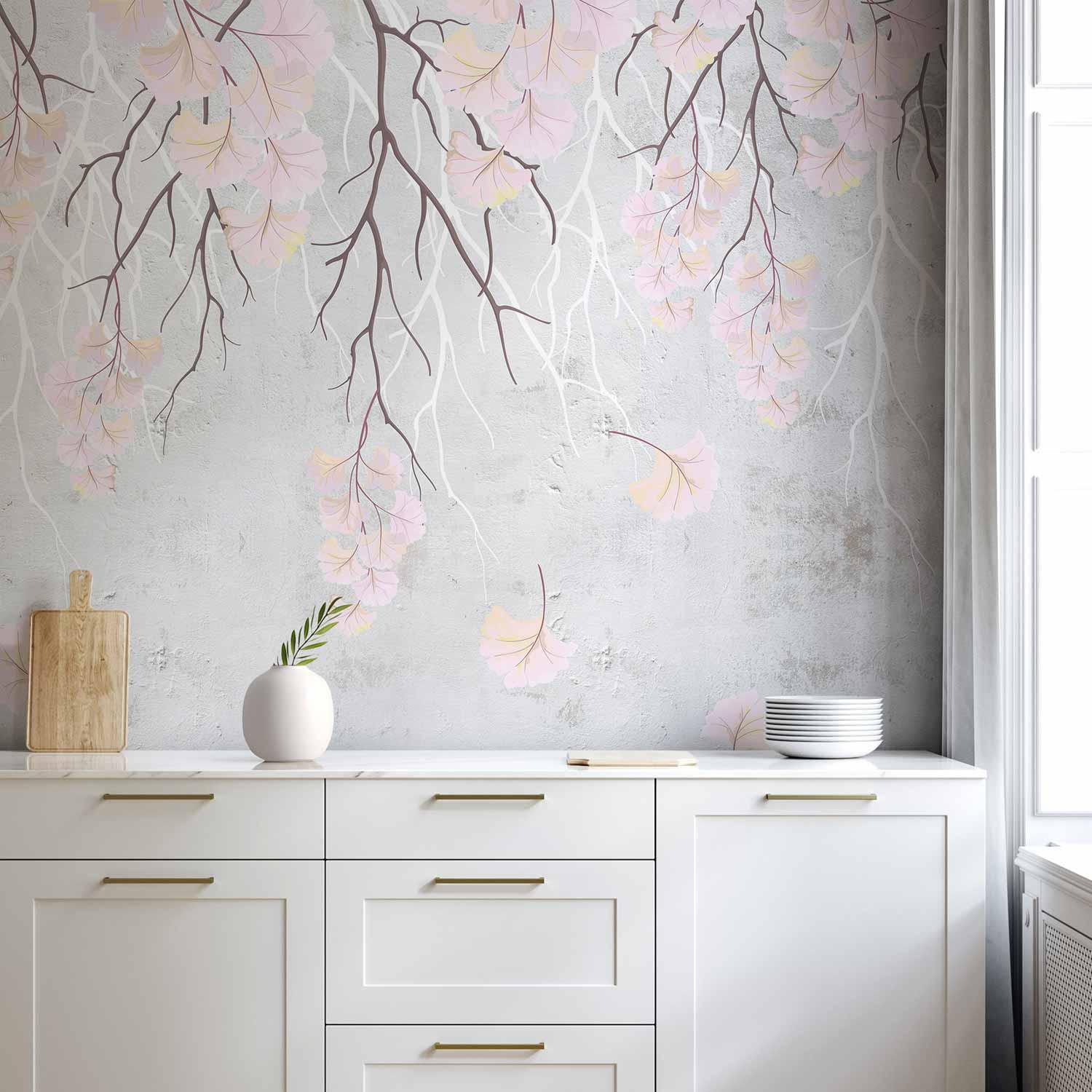 Fototapet med blomster og planter - Mystiske planter, første variant - 500 x 350 cm - Vandtæt