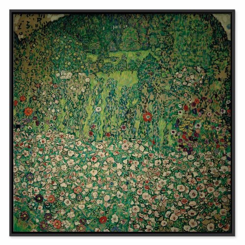 Gustav Klimt reproduktion på lærred - Havelandskab med bjergtop