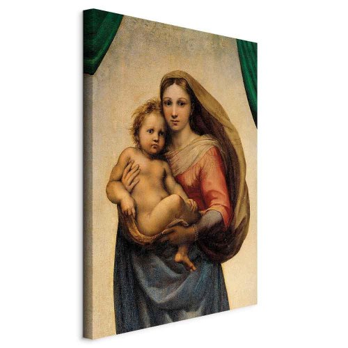 Rafael Sixtinske Madonna fragment - lærredsbillede