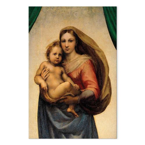 Rafael Sixtinske Madonna fragment - lærredsbillede