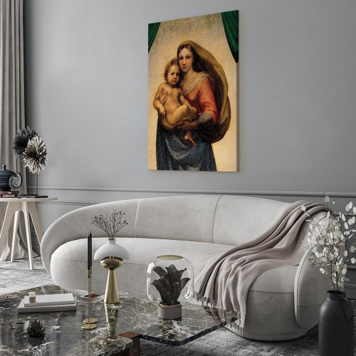 Rafael Sixtinske Madonna fragment - lærredsbillede