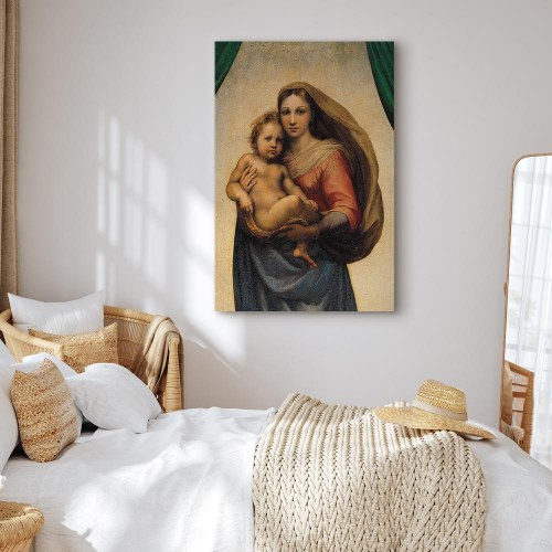 Rafael Sixtinske Madonna fragment - lærredsbillede