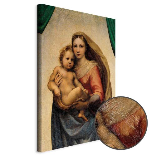 Rafael Sixtinske Madonna fragment - lærredsbillede
