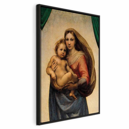 Rafael Sixtinske Madonna fragment - lærredsbillede