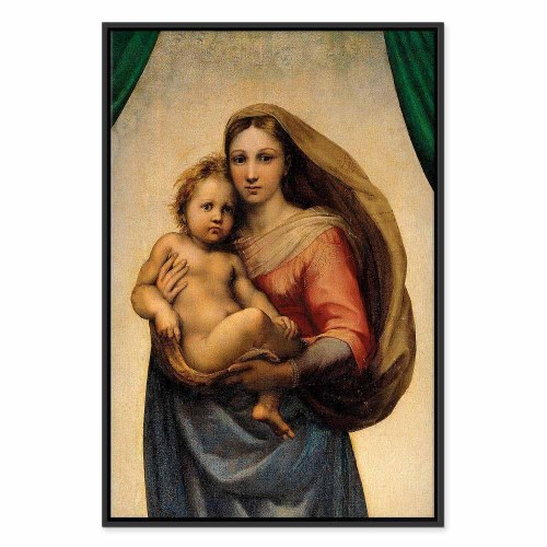 Rafael Sixtinske Madonna fragment - lærredsbillede