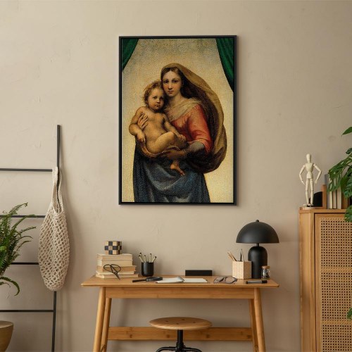 Rafael Sixtinske Madonna fragment - lærredsbillede