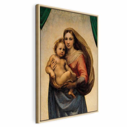 Rafael Sixtinske Madonna fragment - lærredsbillede
