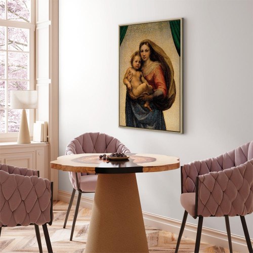 Rafael Sixtinske Madonna fragment - lærredsbillede